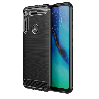 [Užsakomoji prekė] Dėklas skirtas Motorola One Fusion Plus - Techsuit Carbon Silicone - Juodas