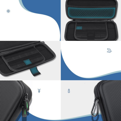 [Užsakomoji prekė] Dėklas Nintendo Switch si Accesorii - UŽalias Portable Case (50974) - Juodas 8