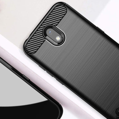 [Užsakomoji prekė] Dėklas skirtas Nokia 1.3 - Techsuit Carbon Silicone - Juodas 3