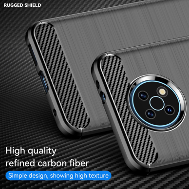 [Užsakomoji prekė] Dėklas skirtas Nokia G50 - Techsuit Carbon Silicone - Juodas 3