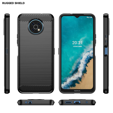 [Užsakomoji prekė] Dėklas skirtas Nokia G50 - Techsuit Carbon Silicone - Juodas 6