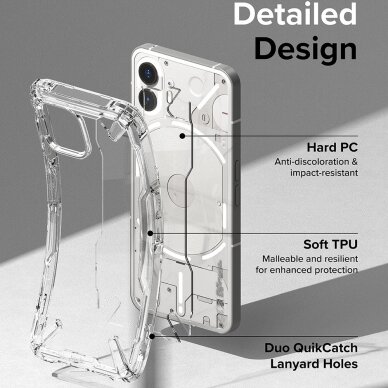 [Užsakomoji prekė] Dėklas Nothing Phone (2) - Ringke Fusion X - Permatomas 6