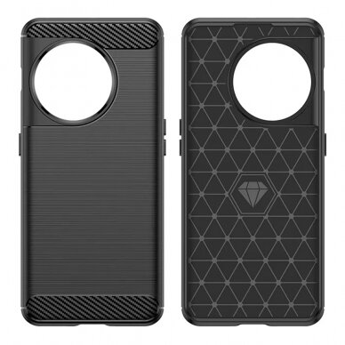 [Užsakomoji prekė] Dėklas skirtas OnePlus 11 - Techsuit Carbon Silicone - Juodas OPL831 1