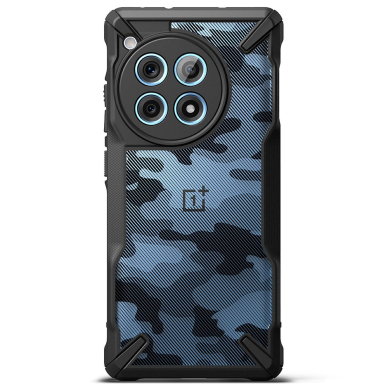 [Užsakomoji prekė] Dėklas OnePlus 12R - Ringke Fusion X - Camo Black 1