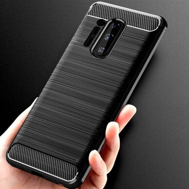 [Užsakomoji prekė] Dėklas skirtas OnePlus 8 Pro - Techsuit Carbon Silicone - Juodas OPL831 5