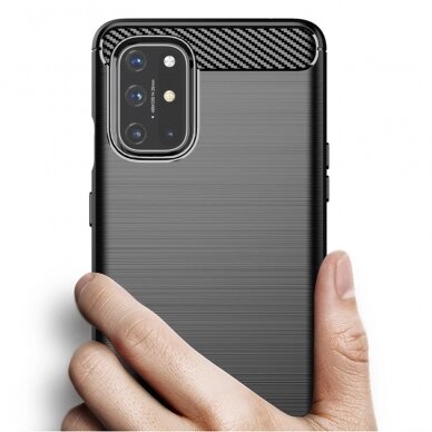 [Užsakomoji prekė] Dėklas skirtas OnePlus 8T - Techsuit Carbon Silicone - Juodas OPL831 1