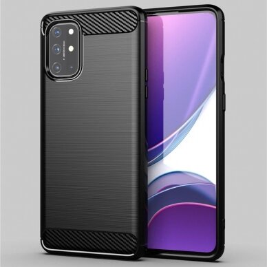 [Užsakomoji prekė] Dėklas skirtas OnePlus 8T - Techsuit Carbon Silicone - Juodas OPL831 6