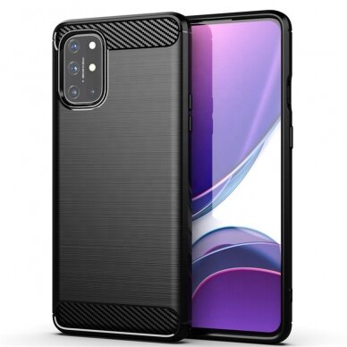 [Užsakomoji prekė] Dėklas skirtas OnePlus 8T - Techsuit Carbon Silicone - Juodas OPL831