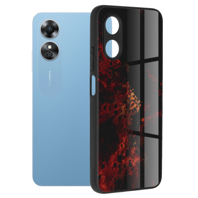 [Užsakomoji prekė] Dėklas skirtas Oppo A17 - Techsuit Glaze Series - Raudonas Nebula FOZ031