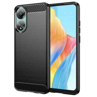 [Užsakomoji prekė] Dėklas Oppo A78 4G - Techsuit Carbon Silicone - Juodas