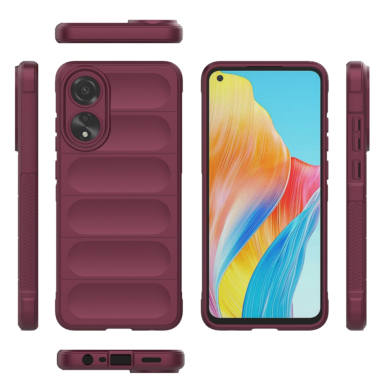 [Užsakomoji prekė] Dėklas Oppo A78 4G - Techsuit Magic Shield - Bordo 1