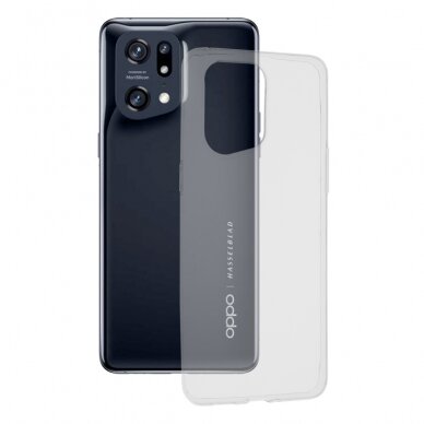 [Užsakomoji prekė] Dėklas skirtas Oppo Find X5 Pro - Techsuit permatomas Silicone - permatomas FOZ031