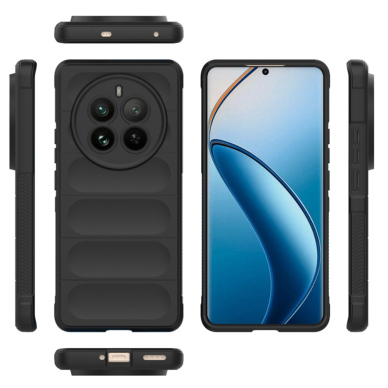 [Užsakomoji prekė] Dėklas Realme 12 Pro / 12 Pro+ - Techsuit Magic Shield - Juodas 1