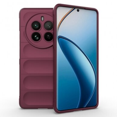 [Užsakomoji prekė] Dėklas Realme 12 Pro / 12 Pro+ - Techsuit Magic Shield - Bordo