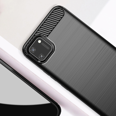 [Užsakomoji prekė] Dėklas skirtas Realme C11 - Techsuit Carbon Silicone - Juodas  3