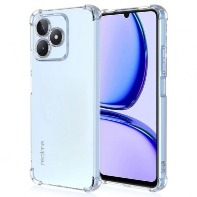 [Užsakomoji prekė] Dėklas Realme C51 / Note 50 - Techsuit Shockproof Clear Silicone - Permatomas