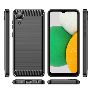 [Užsakomoji prekė] Dėklas skirtas Samsung Galaxy A03 Core - Techsuit Carbon Silicone - Juodas 1