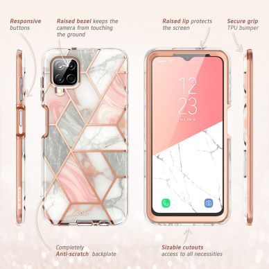 [Užsakomoji prekė] Dėklas skirtas Samsung Galaxy A12 / A12 Nacho - I-Blason Cosmo - Marble  5