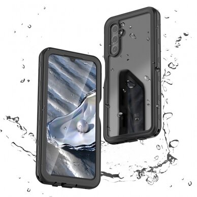 [Užsakomoji prekė] Dėklas Samsung Galaxy A14 4G / A14 5G - ShellBox Waterproof IP68 Case - Juodas