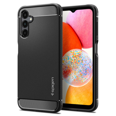 [Užsakomoji prekė] Dėklas skirtas Samsung Galaxy A14 4G - Spigen Rugged Armor - Juodas HGH275