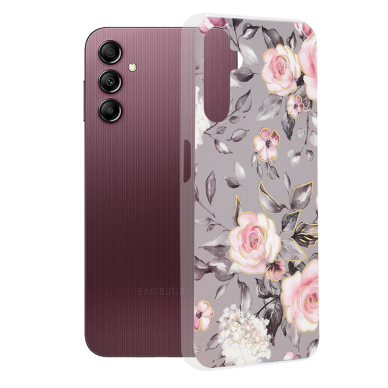 [Užsakomoji prekė] Telefono dėklas Samsung Galaxy A14 5G - Techsuit Marble Series - Bloom of Ruth Pilkas