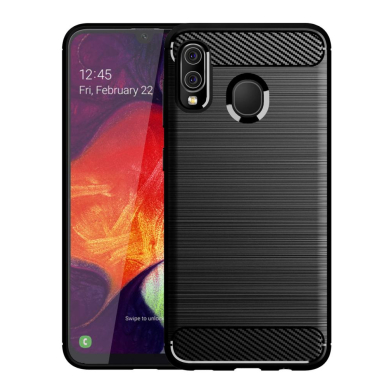 [Užsakomoji prekė] Dėklas skirtas Samsung Galaxy A20e - Techsuit Carbon Silicone - Juodas  3