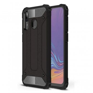 [Užsakomoji prekė] Telefono dėklas Samsung Galaxy A20e - Techsuit Hybrid Armor - Juodas