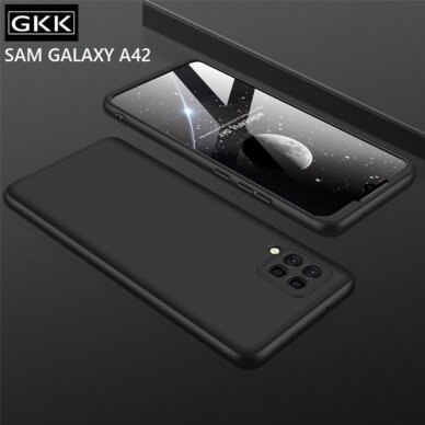 [Užsakomoji prekė] Dėklas skirtas Samsung Galaxy A42 5G + Folie - GKK 360 - Juodas  1