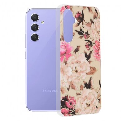 [Užsakomoji prekė] Telefono dėklas Samsung Galaxy A54 - Techsuit Marble Series - Mary Berry Nude