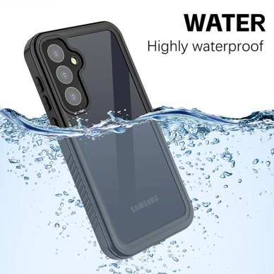 Akcija! Dėklas Samsung Galaxy A55 5G - ShellBox Waterproof IP68 Case - Juodas 2