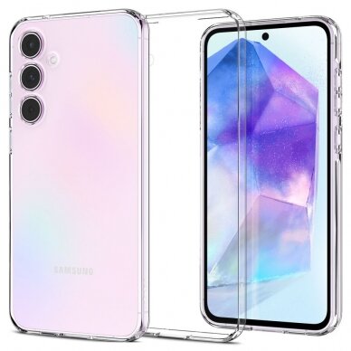 [Užsakomoji prekė] Dėklas Samsung Galaxy A55 5G - Spigen Liquid Crystal - Permatomas