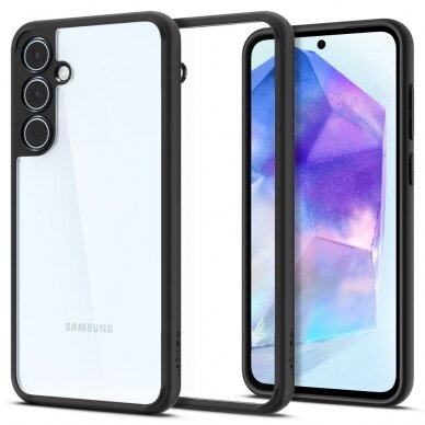 [Užsakomoji prekė] Dėklas Samsung Galaxy A55 5G - Spigen Ultra Hybrid - Matinė juoda