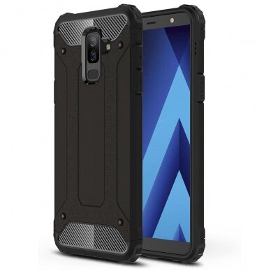 [Užsakomoji prekė] Dėklas skirtas Samsung Galaxy A6 Plus 2018 - Techsuit Hybrid Armor - Juodas