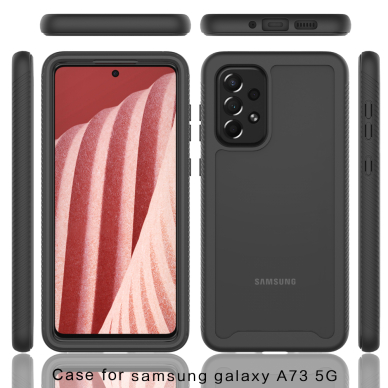 [Užsakomoji prekė] Dėklas skirtas Samsung Galaxy A73 5G + Folie - Techsuit Defense360 Pro - Juodas  5