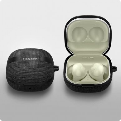 [Užsakomoji prekė] Dėklas skirtas Samsung Galaxy Buds 2 / Live / Pro / 2 Pro - Spigen Urban Fit - Juodas 4