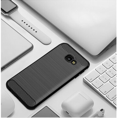 [Užsakomoji prekė] Dėklas skirtas Samsung Galaxy J4 Plus - Techsuit Carbon Silicone - Juodas 3