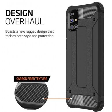 [Užsakomoji prekė] Dėklas skirtas Samsung Galaxy M51 - Techsuit Hybrid Armor - Juodas 1