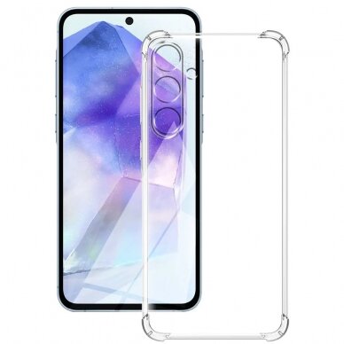 [Užsakomoji prekė] Dėklas Samsung Galaxy M55 - Techsuit Shockproof Clear Silicone - Permatomas 2