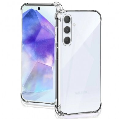 [Užsakomoji prekė] Dėklas Samsung Galaxy M55 - Techsuit Shockproof Clear Silicone - Permatomas