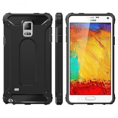 [Užsakomoji prekė] Dėklas skirtas Samsung Galaxy Note 4 N910 - Techsuit Hybrid Armor - Juodas 2