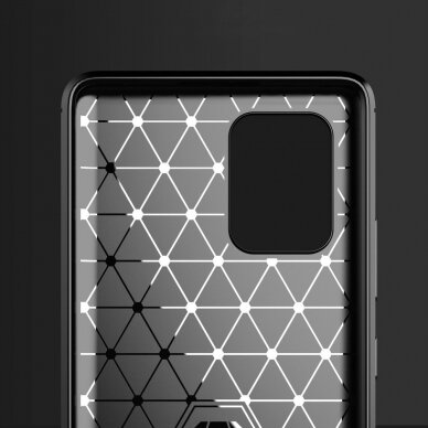 [Užsakomoji prekė] Telefono dėklas Samsung Galaxy S10 Lite - Techsuit Carbon Silicone - Juodas 1