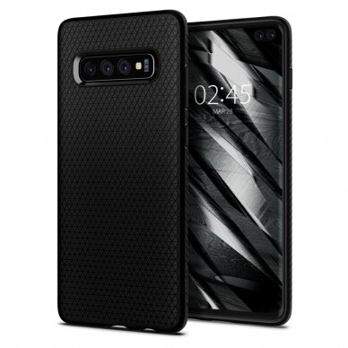 [Užsakomoji prekė] Dėklas skirtas Samsung Galaxy S10 Plus - Spigen Liquid Air - Matte Juodas