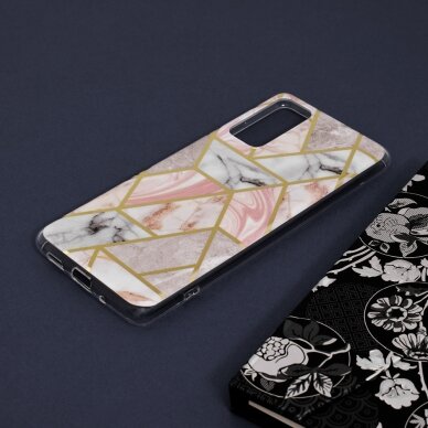 [Užsakomoji prekė] Telefono dėklas Samsung Galaxy S20 FE / S20 FE 5G - Techsuit Marble Series - Rožinis Hex 3