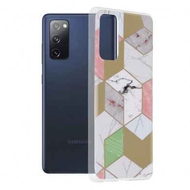 [Užsakomoji prekė] Telefono dėklas Samsung Galaxy S20 FE / S20 FE 5G - Techsuit Marble Series - Violetinis Hex