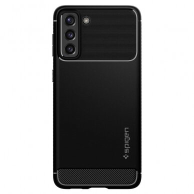 [Užsakomoji prekė] Dėklas skirtas Samsung Galaxy S21 5G - Spigen Rugged Armor - Juodas  1