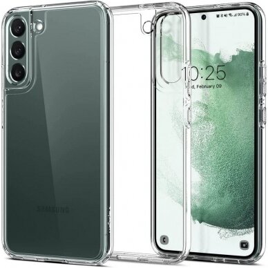 [Užsakomoji prekė] Dėklas skirtas Samsung Galaxy S22 5G - Spigen Ultra Hybrid - Crystal permatomas