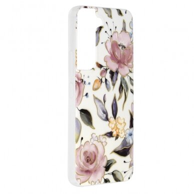 [Užsakomoji prekė] Dėklas Samsung Galaxy S22 5G - Techsuit Marble Series - Chloe Baltas 1