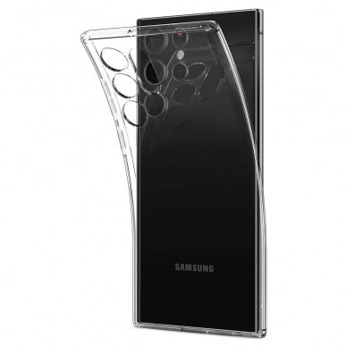 [Užsakomoji prekė] Dėklas skirtas Samsung Galaxy S22 Ultra 5G - Spigen Liquid Crystal - permatomas  3