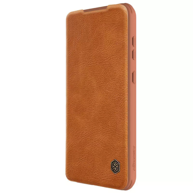 [Užsakomoji prekė] Dėklas Samsung Galaxy S23 FE - Nillkin Qin Pro Leather Case - Rudas 3