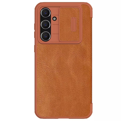 [Užsakomoji prekė] Dėklas Samsung Galaxy S23 FE - Nillkin Qin Pro Leather Case - Rudas